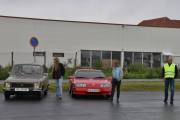 Men nå er det på tide å se litt på bilene, til venstre har vi en Renault 6 TL fra 1975, og til høyre har vi en Renault Alpine V6 Turbo fra 1985