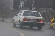 Dette blir siste veteranen vi prøver oss på, og dette er en Volvo 740 GL fra 1987 som er ute i det kalde været