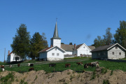 Stedet Gata har en kirke som heter Vallset kirke som er fra 1850, det er en korskirke og har plass til 350 personer