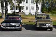 Ford Taunus 20MS fra 1965 og en Renault 6 TL fra 1975. Her ser vi et godt eksempel på myke linjer i 60 åra og litt hardere kanter i 70 åra