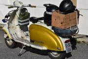 Det er første gang en scooter er med på "ville veier" og det blir spennende, kanskje det kommer flere til neste år? Dette er en Lambretta 150LI fra 1960 og dette syns jeg blir veldig spennende
