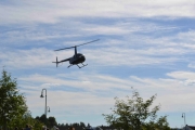 Et helikopter, dette var spennende. Det er en Robinson R44