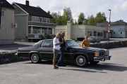 Vi har beregnet oss god tid så vi er veldig tidlig ute. Men da kan vi presentere de som allerede står her. Dette er en Oldsmobile Delta 88 Royal D, 1979 modell.