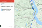 Her er ruta vi skal kjøre og så for vi høre at senior skal delta i Hamarløpet. Da ender vi begge opp i Biri, hvordan skal dette gå og hvem kommer først?
