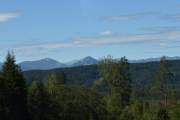 Det er flott utsikt når vi kjører nedover mot Notodden, er det Frafjordheiane vi ser langt der borte?
