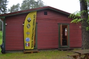 Et av strandflaggene manglet fot men vi fiksa det vi