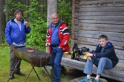 Her venter vi på pølsene