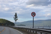 70 passer oss gått, bilen går jo ikke fortere og da kan jeg ikke få bot