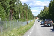 Nå legger vi oss i motgående kjørefil for å ta et bra bilde, men jeg ser at vi kan ikke ligge lenge her