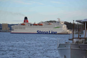 Oslo Havn. MS Saga også kalt Stena Saga som er fra 1981 og bygget om mange ganger. Her hjemme hadde den ruten Oslo–Frederikshavn