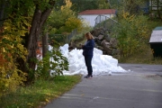 Snøhaugen vi møter er alltid morsom og ta bilder av