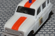 Renault 4 fra 1980 åra - SOS 101 Police Belgia. Modell Herpa i 1/87 skala