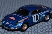 Alpine Renault A110 1800 - Rallye Monte Carlo 1973. Fører var Jean-Claude Andruet og kartleser var Michele Petit