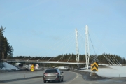 Her skal vi ta av mot Elverum, fint kjennemerke denne broen