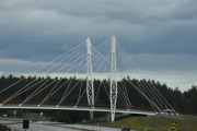 Nå er vi ved Kolomoen bru, et flott innslag i motorveien