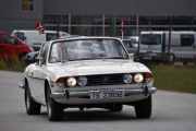 Neste bil er heller ingen smågutt og 17 mai pynten er på plass. Vi ser på en Triumph fra 1971. Beklager, men det er alt jeg vet om bilen hvis ikke Stag sier dere noe