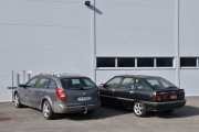 Men nå er servicen ferdig og jeg skal få lov å kjøre Renault Laguna som er en 2002 modell, junior kjører selvfølgelig Renault 21