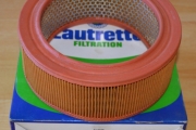Luftfilter. Diameter ytre 21,5 cm - Diameter indre 16 cm og høyde 7,5 cm.