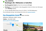 Overnattingen er ordnet, samme sted som for 4 år siden og der var det fint