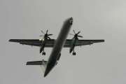 Knut 9 juli 2018 - LN-WDF over Sandefjord, her kommer det en til. Det er Widerøe med sin Bombardier DHC-8-402Q Dash 8 som også er fra 2009