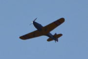 Morten 25 august 2018 - Kl. 14.28 Småfly over Høyenhall, yes, dette kommer seg nå. Det er LN-BIF Fairchild PT-19 Cornell nr. 163 fra 1944 som Nedre Romerike Flyklubb Veteranflygruppa eier