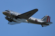 Morten 20 september 2019 - LN-WND over Ekeberg, flyet er et Douglas C-53D Skytrooper, en militær variant av Douglas DC-3