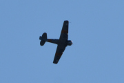 Morten 21 september 2019 - LN-TEX også kalt KF568 tar en loop over Ekeberg. Det er et to-seter avansert skolefly og prototypen fløy første gang i 1935