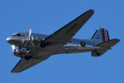 Morten 21 september 2019 - LN-WND over Ekeberg, flyet er et Douglas C-53D Skytrooper, en militær variant av Douglas DC-3