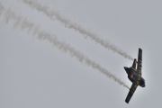 Morten 3 september 2023 - Telemark Airshow 2023. Krevde sin mann å følge Saab 105 SK-60A oppe i luften. Kan det være Nils også kalt "Princess" som flyr her?