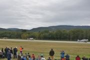 Morten 3 september 2023 - Telemark Airshow 2023, klokken er 13.45 og 3 x Harvard skal opp i luften. To av dem kjenner vi fra før, det er Canadian Car and Foundry T-6 Harvard Mk. 4 og North American AT-6D Harvard. Men den i midten er LN-TEX som er en North American AT-6G Harvard fra 1944