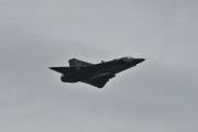 Morten 3 september 2023 - Telemark Airshow 2023, klokken 14.09 og her kommer det Det svenske flyvåpenet enda en gang. Men denne gangen er det Draken som er en Saab J-35J fra 1969