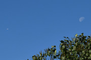 Morten 5 september 2023 - HB-LVS over Høyenhall igjen, jeg ser et passasjerfly som flyr forbi månen