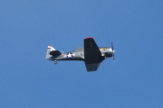 Morten 2 juni 2024 - LN-PFX over Høyenhall, dette er Norwegian Flying Aces som er ute med sin Canadian Car and Foundry T-6 Harvard Mk.4 fra 1952