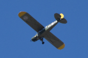 Morten 21 mai 2024 - LN-ACL besøker Høyenhall, det er Nedre Romerike Flyklubb Veteranflygruppa som kommer med sin Piper PA-19 Super Cub fra 1953