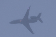 Morten 5 januar 2025 - Små-jet over Høyenhall, kan det være en Dassault Falcon? Den ble vanskelig denne her