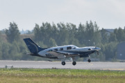 Morten 10 juli 2025 - N854WA tar av fra Gardermoen flyplass, det er en Piper PA-46-500TP Malibu Meridian fra 2012, vi ser her