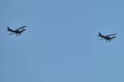Morten 19 juli 2025 - LN-MAX og LN-BDM over Høyenhall, klokken er 15.06. Dette er vakkert, her ser vi to DeHavilland DH 82A Tiger Moth som Nedre Romerike Flyklubb Veteranflygruppa eier