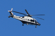 Morten 15 mai 2025 - LN-FTM besøker Høyenhall, her ser dere politihelikopteret som er en Leonardo AW169 som Politiet fikk i juni 2019