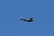 Morten 8 mai 2025 - LN-PFX over Høyenhall, det er Norwegian Flying Aces som er ute med sin Canadian Car and Foundry T-6 Harvard Mk.4 fra 1952 på selveste frigjøringsdagen