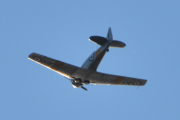 Morten 24 september 2025 - LN-TEX over Høyenhall, klokken er 17.38. Det er Norwegian Spitfire Foundation som kommer med sin North American T-6G Harvard fra 1944