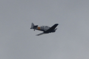Morten 30 september 2025 - LN-TEX over Høyenhall, klokken er 12.23 og det er Norwegian Spitfire Foundation som er ute med sin North American T-6G Harvard fra 1944