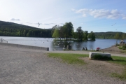 Her ser vi Sognsvann hvor Sognsvannbekken renner ifra