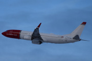 Morten 5 februar 2020 - LN-NIG som er en Boeing 737-8JP som Norwegian Air Shuttle flyr, og som het Juan Sebastián Elcano i perioden fra november 2015 til januar 2019
