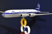 Morten 6 februar 2020 - Store fly på Retromobile i Paris. En flygende historie, SX-DAP - Douglas DC-6 B med Olympic Airways i 1971 - Athen
