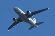 Morten 2 august 2021 - F-GUGB over Høyenhall, klokken er 16.36. Det er Air France som kommer med sin Airbus A318-100 som er nesten 18 år gammelt
