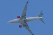 Morten 30 august 2021 - LN-TUJ over Høyenhall, det er SAS Scandinavian Airlines med sin Boeing 737-705 som er over 20 år gammel og heter Eirik Blodøks. Eirik Blodøks var konge i Norge en kort tid i første halvdel av 900-tallet. Han var sønn av Harald Hårfagre og hans danskfødte dronning Ragnhild...