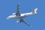 Morten 15 juli 2021 - F-GRXL over Høyenhall, nå kriblet det litt i tærne, det er Air France med sin Airbus A319-100 som er snart 15 år gammelt