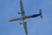 Morten 13 september 2021 - ES-ATI over Høyenhall, det er SAS Scandinavian Airlines med sitt ATR 72 som er over 8 år gammelt og har navnet Rorik Viking