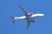 Morten 3 juli 2021 - LN-TUL over Høyenhall, det er SAS Scandinavian Airlines som kommer med sitt Boeing 737-705(WL)