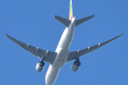 Morten 30 juli 2021 - ET-AVQ over Høyenhall, ble bare et bilde her også, men det er Ethiopian Airlines som kommer med sitt Boeing 777F som er snart 3 år gammelt
